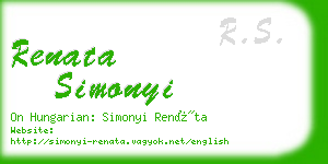 renata simonyi business card